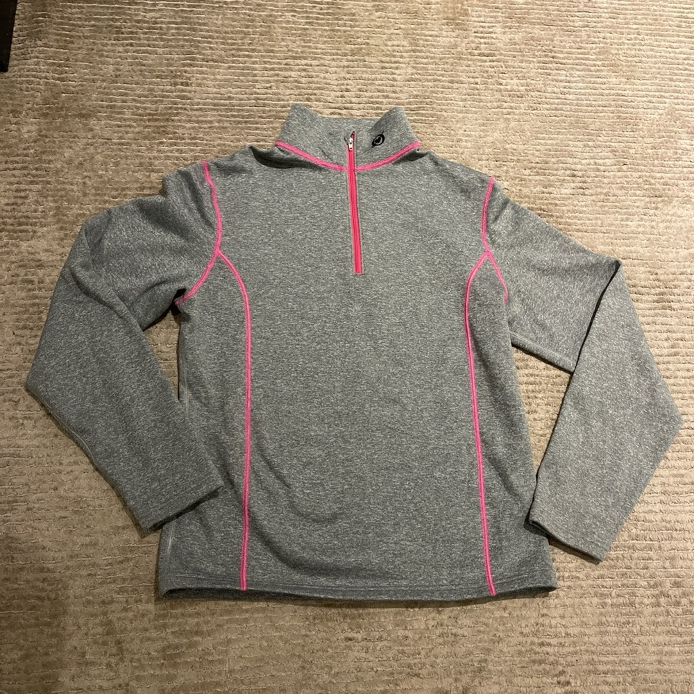 Girls Onermeyer gray quarter-zip Fleece